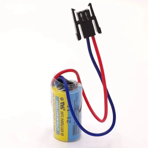 Vista 2 de (10 piezas) 1700mAh A6BAT ER17330V PLC tamaño de batería 2/3A 3.6V batería de iones de litio con enchufe
