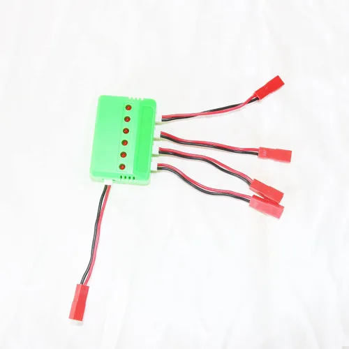 Vista 4 de 6 en 1 Max 2.5A Entrada de corriente 3.7V Lipo Cargador rápido de batería para Drone Cargador con JST/SM/2.0 puertos Cables