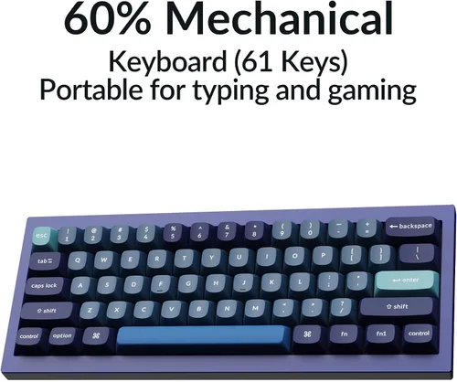 Vista 6 de Keychron Q4 Teclado mecánico personalizado con cable, 60% diseño QMKVIA macro programable con interruptor Gateron G Pro Brown intercambiable