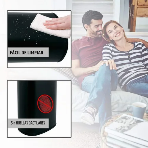 Vista 4 de Dkeli Basurero de cocina para baño, dormitorio, oficina en casa, bote de basura automático sin contacto de alta capacidad con tapa, cubo de basura