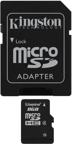 Vista 4 de Kingston Memoria flash de tarjeta MicroSDHC clase 4 de 8 GB con adaptador SD SDC4/8GB