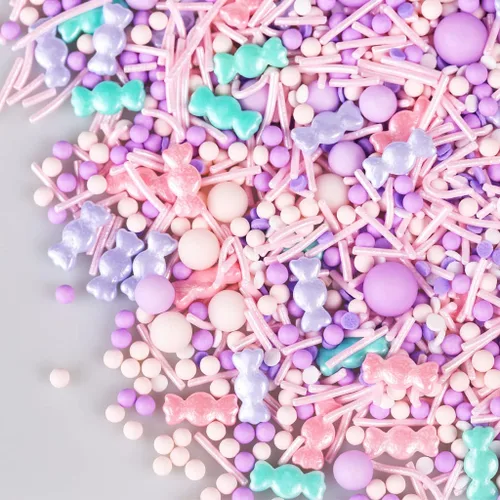 Vista 17 de Gránulos comestibles de Nonpareils azules y blancos de 2mm, mini perlas para decorar pasteles, caramelos de azúcar, galletas, magdalenas