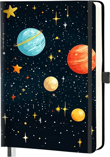 Vista 8 de Mlife Cuaderno rayado para mujeres y hombres, cuaderno de tapa dura A5 de PU para escribir, papel grueso de 100 g/m², perfecto para la universidad