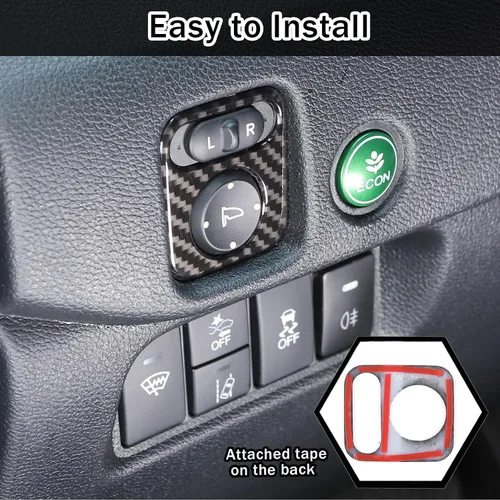 Vista 5 de Interruptor de ajuste de espejo retrovisor para Honda Pilot 2016-2022/Ridgeline 2017-2023/Passport 2019-2023, accesorios de protector decorativo