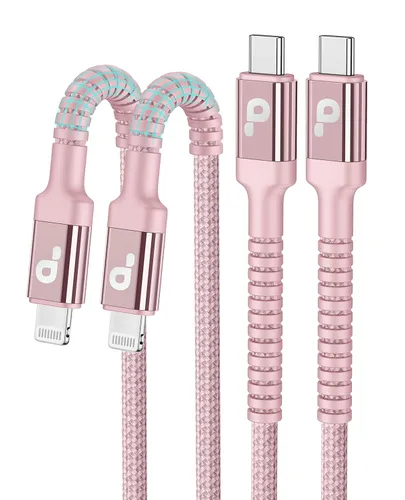 Vista 13 de Cable USB C a Lightning certificado por Apple, paquete de 2 cables de carga rápida para iPhone, tipo C Lightning para iPhone 13, 12, 11 Pro Max