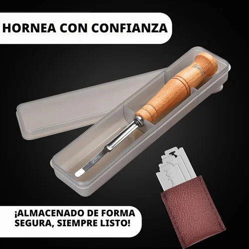 Vista 8 de Orblue - Herramienta de puntuación de masa coja para pan artesanal, herramienta de puntuación de masa madre para pan artesanal, herramienta