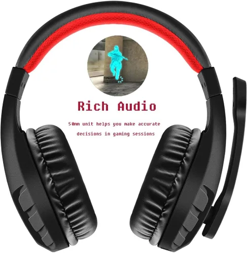 Vista 3 de NUBWO U3 - Auriculares de juego de 0138in para PC PS4 PS5 laptop Xbox One Mac iPad SwitchJuego de computadora micrófono flexible sobre la oreja