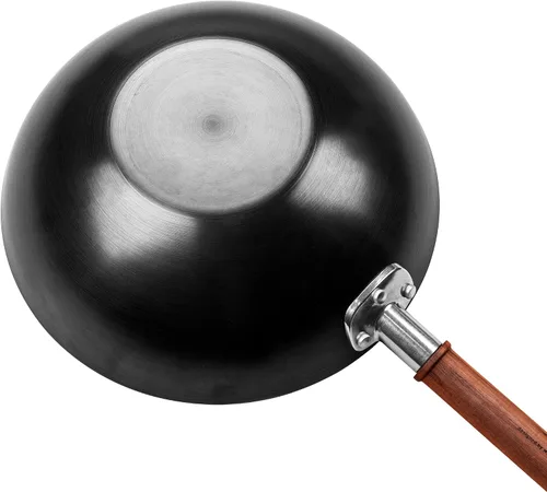 Vista 6 de ZWILLING Wok Dragon de acero al carbono de 12 pulgadas con tapa