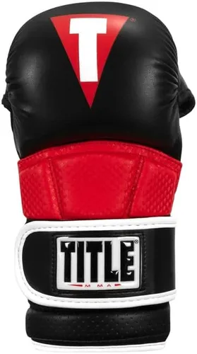 Vista 4 de TITLE MMA Guantes de combate de contacto completo, negro/rojo, regular