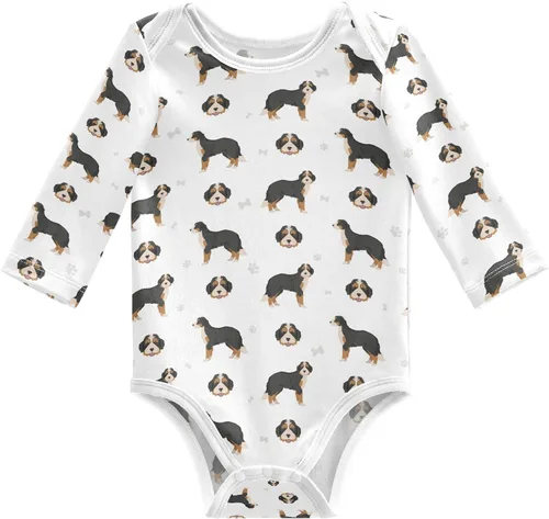 Vista 28 de vvfelixl Body de bebé negro Pug blanco manga larga algodón ropa de bebé para niños niñas 0-24 meses Multi1