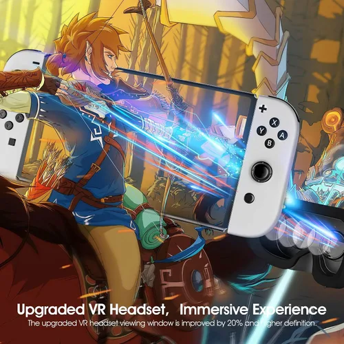 Vista 4 de MVPTGRS VR Headset for Original Nintendo Switch & Switch OLED Model Upgraded, Virtual Reality Glasses with Adjustable HD Lenses and Comfortable Head