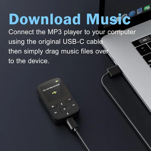 Vista 7 de RUIZU - Reproductor MP3 con clip de 64 GB con Bluetooth 5.3, reproductor de música portátil con grabadora de voz para deporte y carrera, radio FM