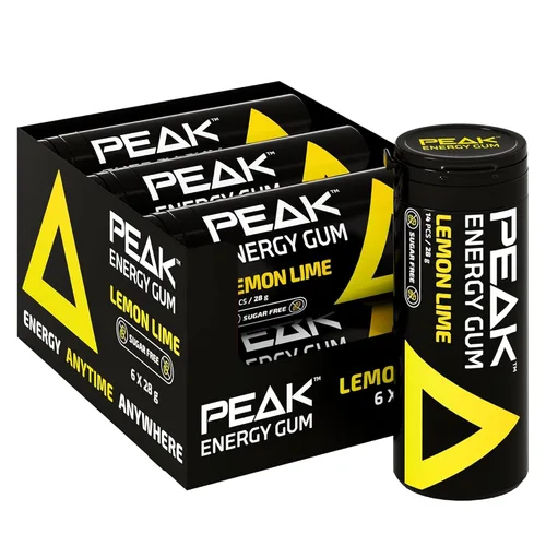 Vista 12 de Peak Energy Gum Caffeinated Chewing Gum - Sugar Free With B Vitamins B3 B5 B6 B12 for Focus and Performance - Caffeinated Energy Boost - Natural