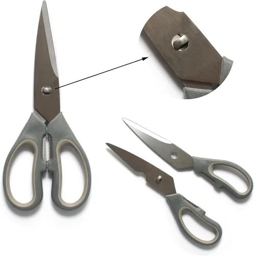 Vista 4 de Tijeras de cocina de alta resistencia, aptas para lavavajillas, tijeras de cocina multiusos, tijeras de cocina para cortar carne, verduras y pescados