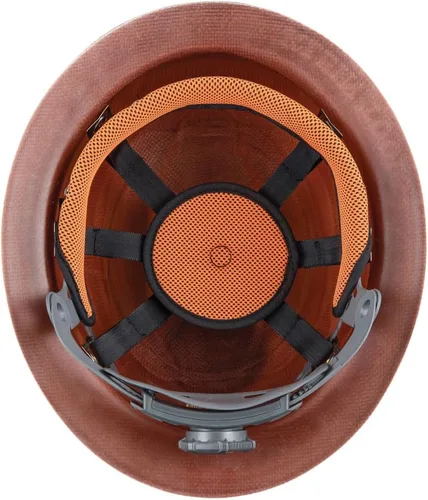 Vista 7 de Klein Tools 60452 - Casco duro, ala completa, clase G serie KONSTRUCT, banda que absorbe el sudor, almohadilla superior, color marrón