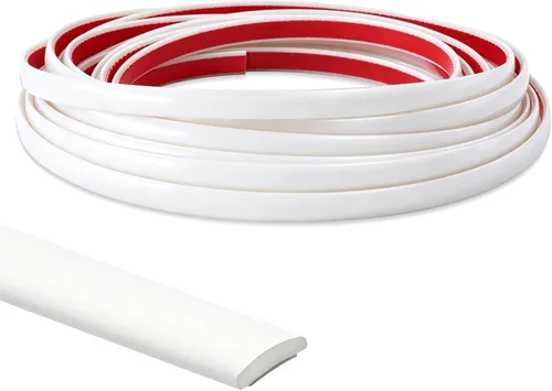 Vista 11 de Moldura de pared para despegar y pegar de 9.8 pies, moldura flexible en forma de D, color dorado mate para protector contra salpicaduras, espejos