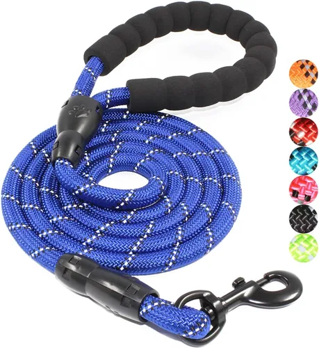 Vista 23 de BAAPET - Correa para perro de 2, 4, 5, 6 pies con mango acolchado cómodo y hilos altamente reflectantes para perros pequeños, medianos y grandes
