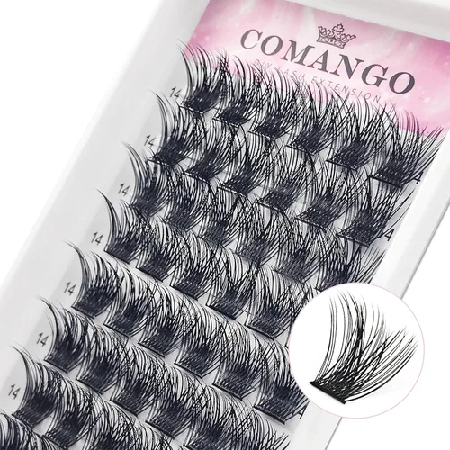 Vista 13 de CoMango 144 extensiones de pestañas individuales, extensiones de pestañas postizas, pestañas postizas para bricolaje, extensiones de pestañas