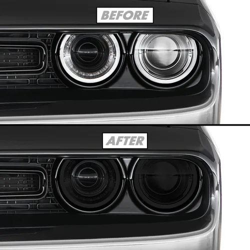 Vista 10 de SlickMod Tinte de humo de vinilo precortado para la luz trasera Dodge Challenger 2015-2022 (1. luz trasera, 20% humo oscuro)