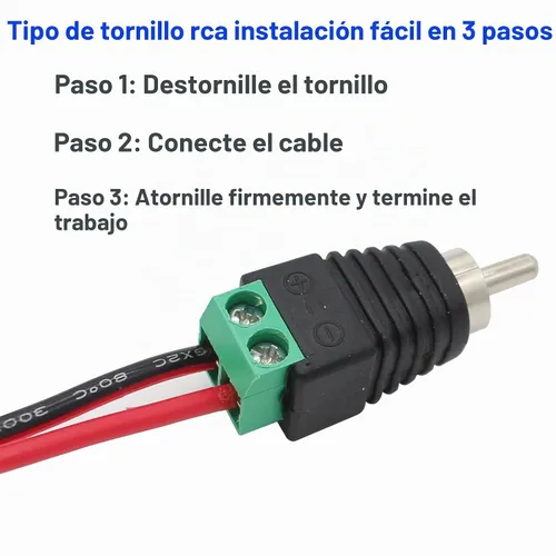 Vista 2 de exgoofit Phono RCA Tornillos Macho Hembra Enchufe a AV Tornillo Terminal Audio/Video Conector Adaptador (10 Macho + 10 Conector Hembra)