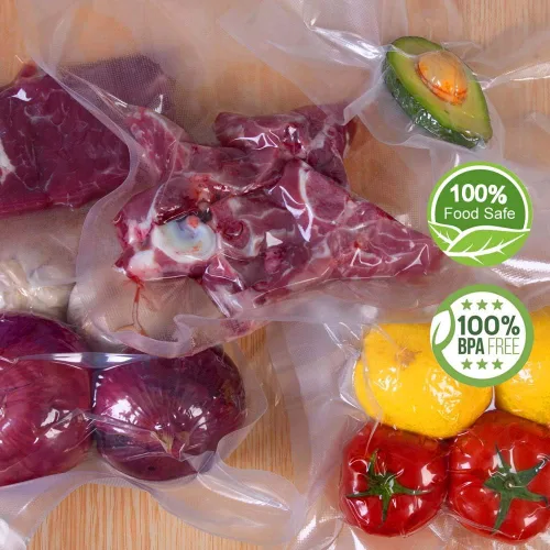 Vista 3 de Bolsas selladoras al vacío de 100 cuartos de galón de 8 x 12 pulgadas, 4 mil sin BPA, para almacenamiento de alimentos