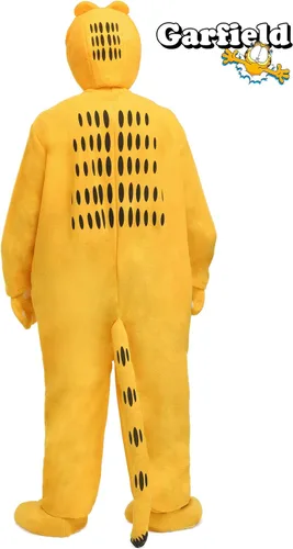 Vista 4 de Disfraz de Garfield para adultos, disfraz de gato mascota de Halloween, disfraz clásico de gato de dibujos animados para fiestas y disfraces