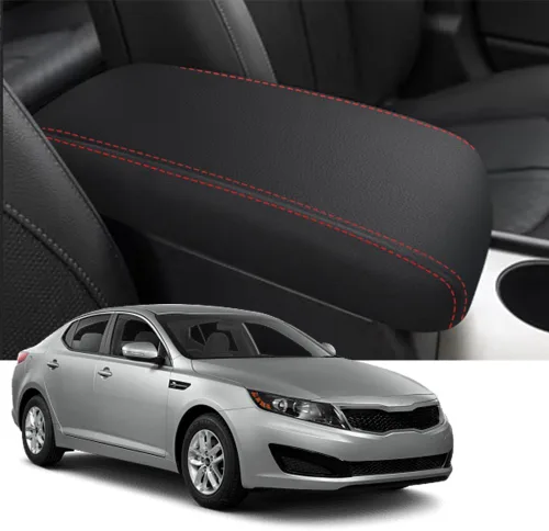 Vista 8 de Blazeray para Kia Optima 2016-2020 Funda para el reposabrazos de la consola central, de piel, antiarañazos, impermeable, protector de reposabrazos