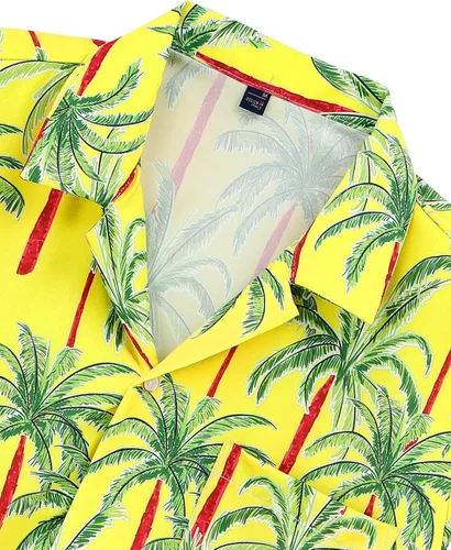 Vista 6 de MRIGNT Men's Hawaiian Shirt Short Sleeves Printed Button Down Summer Beach Shirts