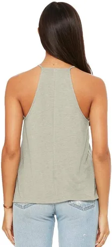 Vista 4 de Bella + Canvas - Camiseta de tirantes para mujer Flowy con cuello alto - 8809