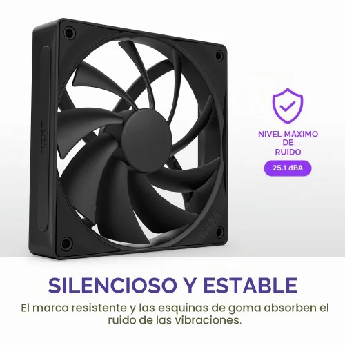 Vista 7 de NZXT F120Q - Ventilador silencioso de 4.724 in de flujo de aire para PC