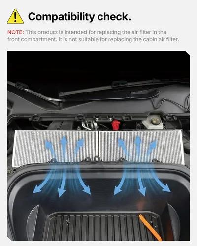 Vista 9 de Paquete de 4 filtros de carbono HEPA para Tesla Model Y 2021
