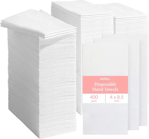 Vista 10 de Prestee Servilletas rojas para mesa, desechables, toallas de mano de papel suaves y absorbentes para cenas y todo tipo de eventos, servilletas