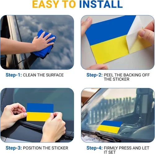 Vista 4 de Calcomanías de vinilo con bandera estadounidense, calcomanías para automóvil, impermeables para interiores y exteriores, calcomanías para laptop