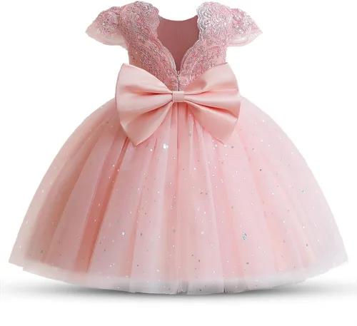 Vista 11 de TTYAOVO Vestido de flores para bebé, cumpleaños, princesa, fiesta, trajes de encaje 06 Borgoña-c