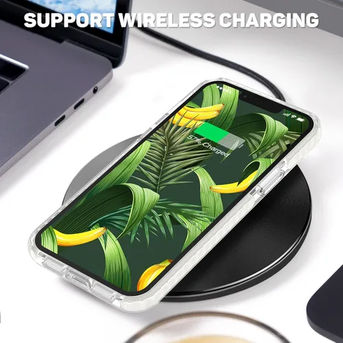 Vista 6 de MATEPROX Funda compatible con iPhone 13, transparente, delgada, transparente, a prueba de golpes, para iPhone 13 de 6.1 pulgadas 2021 (blanco)