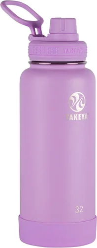 Vista 22 de Takeya Actives Botella de Agua con Tapa de Boquilla, Botella con Doble Aislamiento de Acero Inoxidable, Apta para Lavavajillas y Sin BPA, Botella