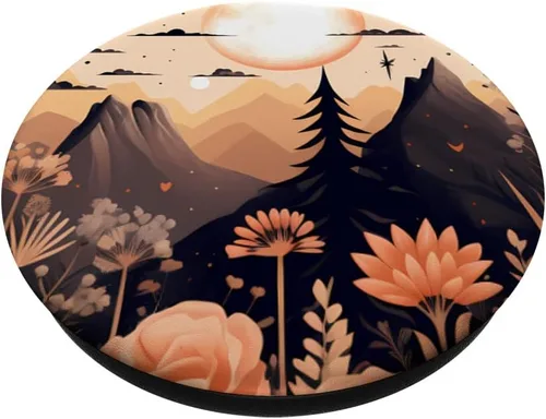 Vista 2 de Flower Mountain - PopSockets con diseño de estilo bohemio y estético PopGrip intercambiable