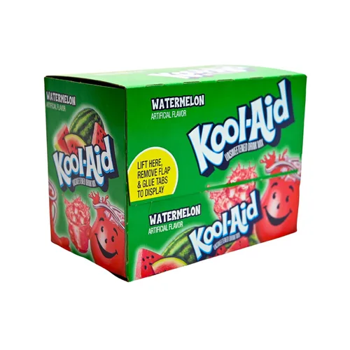 Vista 5 de Kool-Aid Mezcla de bebida sin azúcar de manzana verde y sandía, sin azúcar, cero calorías, 48 unidades, sin cafeína, 1 caja de cada sabor