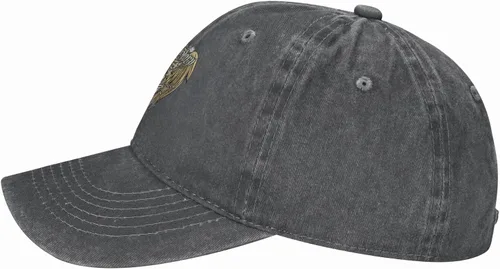 Vista 4 de Cowboy Hat Trendy Hats for Man and Women Djustable Four Season Outdoor Baseball Cap of Hell Skull with Angel Deep Heather