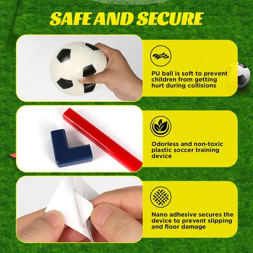 Vista 6 de Entrenador de fútbol para niños, juego de entrenamiento de fútbol para interiores, 2 modos de juego con puntuación automática, mejora el control