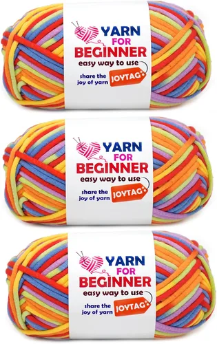 Vista 12 de Hilo de color morado amatista para tejer y tejer, hilo de algodón para tejer, fácil de tejer, para principiantes, con puntadas fáciles de ver