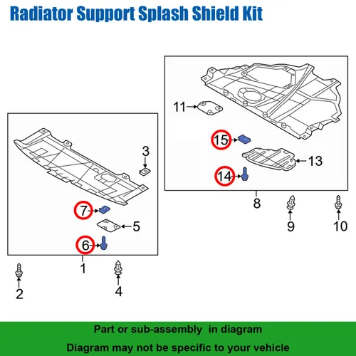 Vista 4 de 10 juegos Fender Liner Cubierta de parachoques Tornillo protector contra salpicaduras y tuerca en U para Mazda B455-56-135, 9CF6-00-516B
