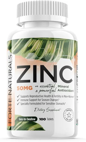 Vista 9 de Comprimidos de zinc de 50 mg para estómagos sensibles Fórmula de suplemento suave sin náuseas para usuarios de GLP1 Fácil de tolerar, fabricado