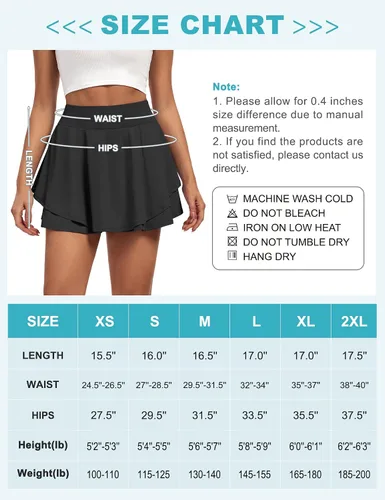 Vista 6 de IUGA Faldas de tenis para mujer con bolsillos, pantalones cortos atléticos para golf, faldas para mujer, de cintura alta, para correr, entrenamiento