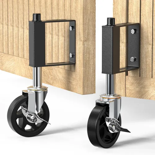 Vista 9 de HOLKIE Lanzador de Puerta con Resorte Resistente, Rueda de Puerta Giratoria con Resorte, Ruedas Giratorias para Puerta de Madera y Valla, Capacidad