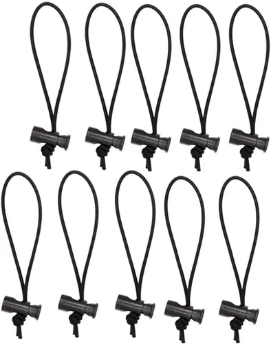 Vista 7 de Foto & Tech Correas elásticas multifunción extragruesas y organizador, correa de cable ajustable con botón, antienredos reutilizable, gestión