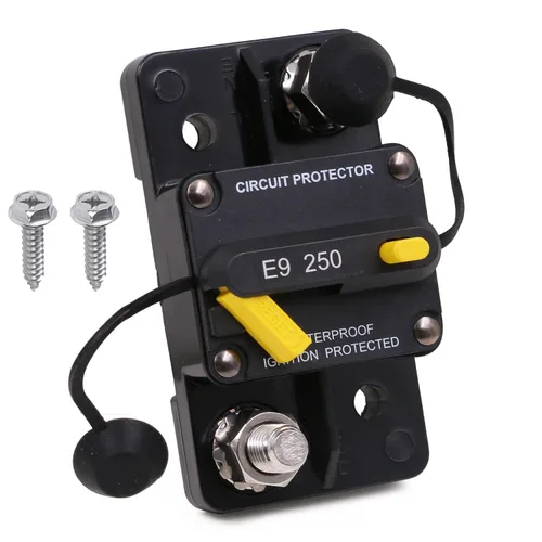 Vista 13 de Disyuntor manual de 12 V, 24 V, 15 A, reinicio manual para automóvil, RV, solar, marina, automoción, 12 voltios, 32 V CC, disyuntor de motor