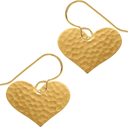 Vista 9 de Aretes colgantes grandes con disco circular martillado en plata, oro u oro rosa