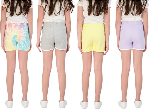 Vista 4 de Sweet Butterfly - 4 pantalones cortos deportivos para niñas, pantalones cortos de yoga con delfín, ropa de entrenamiento para niñas