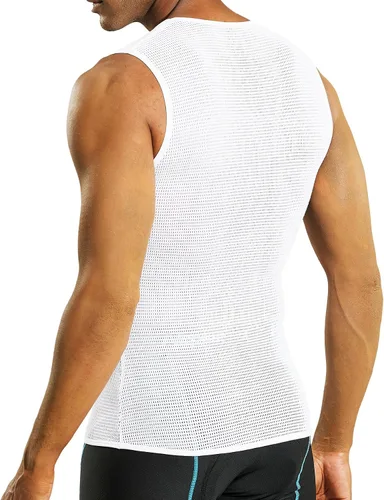 Vista 5 de Nepest Mens VestsShort Sleeve Biking Base Layer Breathable Mesh Sleeveless Cycling Baselayer Bicycle Ultralight Undershirts